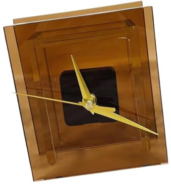Colcolo Desktop Vase Clock Ornament Multifunktional Moderne dekorative Uhr Desktop -Dekoration für Wohnzimmer Schlafzimmerregal, Braun