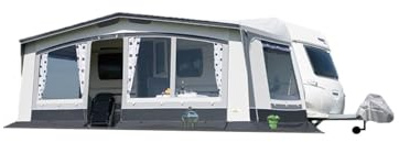DWT Wohnwagen Vorzelt Trend II 240 Tiefe, Saisonvorzelt für Wohnwagen, Saisoncamping-Zelt in 8 Größen, Größe:Gr. 14 Umlaufmaß 941-970 cm