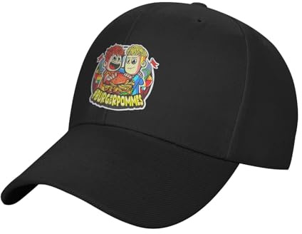 HFGAASSH Baseball Cap 2025 Burgerpommes 2 LukasBS Outdoor Gym Sonnencreme Trucker Hut Männer Frauen Casual Print Snapback Cap Urlaub Sport Geschenke