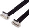 cablecc Cable de carga micro USB 2.0 macho a micro USB macho de 5 pines, 16 cm, ángulo hacia abajo, conector de 90 grados