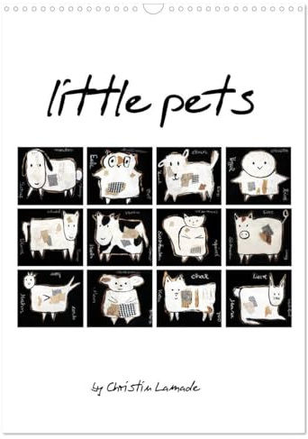 little pets (Wandkalender 2026 DIN A3 hoch), CALVENDO Monatskalender: Tierkollektion im Schwedenstyle (CALVENDO Kunst)