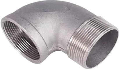 Pipe Fittings 1/8-2 Female-Male 90-Deg Elbow Bend Stainless Steel Plumbing Fitting Adapter Connector(NPT SS304,3/4)