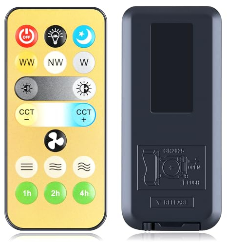 HZIME Replacement Remote Control for Universal Ceiling Fan | NO setup required, fully functional, sensitive, for most standard ceiling fan models