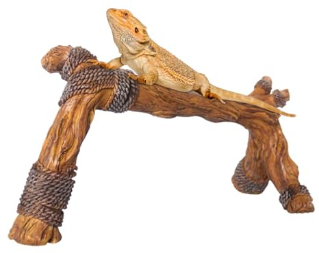 Ahuuen Climbing Branches for Reptile Tank | Bearded Dragon Resin Climbing Branch - Multi-functional Reptile Habitat Decoration for Snakes Spiders Frogs Lizards Tortoises