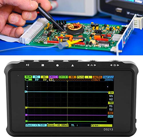 FTVOGUE DS213 Tablet-Oszilloskop, 4-Kanal-Digitalspeicheroszilloskop mit 8 MB USB-Laufwerk, Mini-Touchscreen für Ingenieure und Elektronik-Enthusiasten