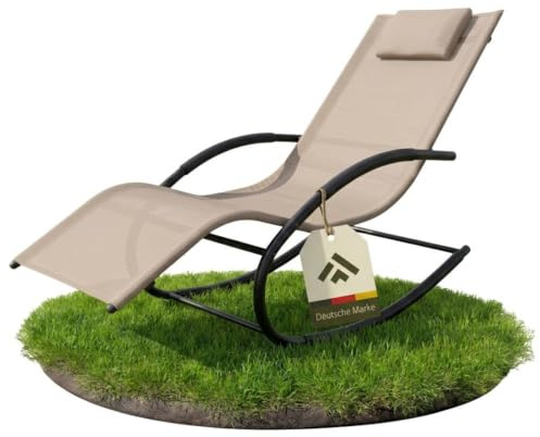 novaterra® Premium Sonnenliege Anthrazit, wetterfest für Garten & Pool