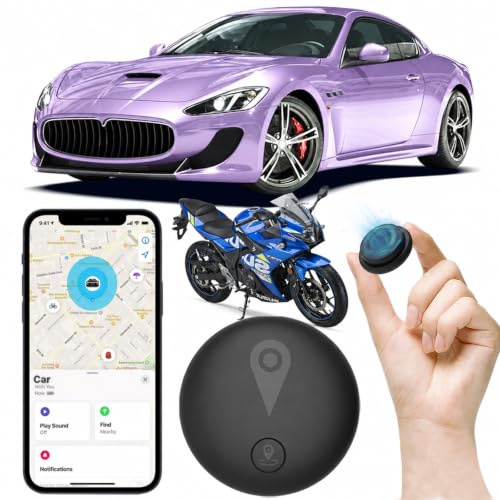 Traceur GPS Voiture,Magnétique Smart Tag Tracker,Traceur caché localisateur,Traceur sans Abonnement,Étanche IP68(Compatible avec iOS et Android) pour Véhicules/clés/Moto/Bagage/Enfant/Wallet