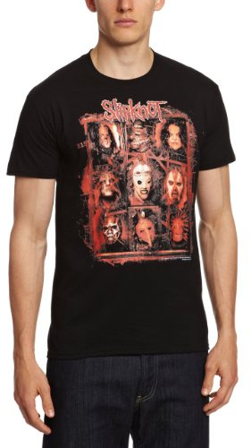 Slipknot Men's Rusty Face Short Sleeve T-Shirt, Black, Medium