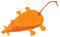 DoorStopShop Mouse Shaped Doorstop Wedge Door Stopper Orange - fun gift Christmas birthday novelty door stop