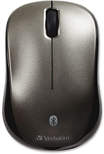 Verbatim Multi-Trac Bluetooth Tablet Mouse, Blue LED, 1600 DPI, Graphite