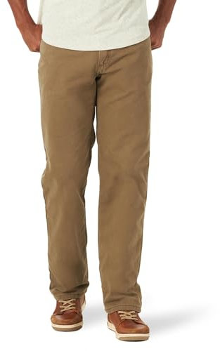 Lee Herren Fleece and Flannel Lined Relaxed-fit Straight-Leg Jeans, Teak – Flanell gefüttert, 31W / 32L