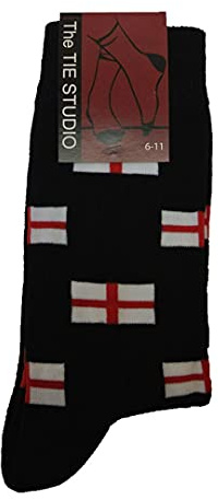 Tie Studio England St. Georges Flag Unisex Novelty Ankle Socks Size 6-11
