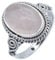 mantraroma Silber Ring Damen 925 Rosenquarz Edelstein rosa ausgefallen verspielt