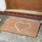 Garden Mile Heart Anti-Slip Door Mat - Novelty Plain Coir Floor Mat Slip Resistant kitchen Mat - Natural Look PVC Backing Safe Welcome Mat for Entrance, Indoor or Outdoor Use - 75 x 45cm