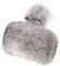 Futrzane Classic Bommel Mütze - Fellmütze Damen - Russen Wintermütze aus Pelz (One Size, Silber Classic)