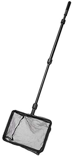 POPETPOP Extendable Fishing Net Plastic Pole Handle Telescopic Landing Net Tuck Net for Fish Tank Lakes Ponds (Size L)
