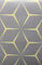 Grey Yellow 3D Geometric Wallpaper Glitter Shimmer Feature Wall from Y�L