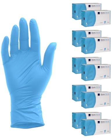 ABENA Nitrilhandschuhe L, 2000 Stück – Einmalhandschuhe Blau, handschuhe einweg, puderfreie & latexfreie – Einweghandschuhe in S, M, L & XL verfügbar