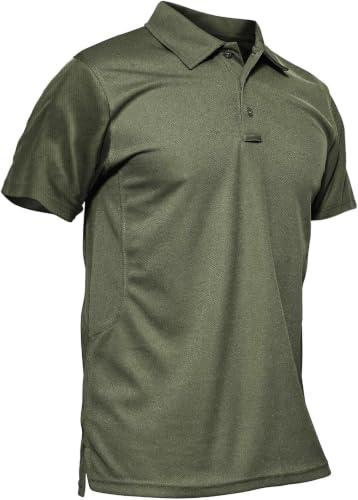 KEFITEVD Polo Shirts Herren Kurzarm Golf Tshirts Sport Outdoor Poloshirt | Kurzarm Polo Shirt; Schnelltrocknender Stoff; mit Brillenhalter; 3-Knopfleiste; Leichtes Tshirt für Golf und Sommer Outdoor