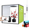 PULUZ Fotobox 30x30cm, 11.8 inch Fotostudio Box Dimmbare Lichtbox Fotografie mit 6 Farben Fotohintergrund, tragbares faltbares Lichtzelt CRI> 95 112pcs LED Ringlicht für Produktfotografie