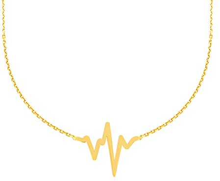 Stella-Jewellery 585er Gelbgold Kette mit Herzschlag Anhänger