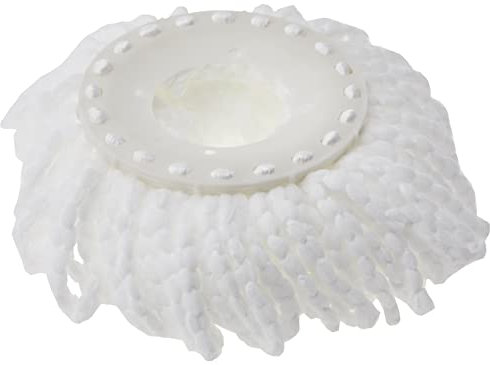 York Balai serpillère rotative AZUR - Tête de Rechange en Microfibre absorbante Facile à remplacer.s'adapte au Sol Kit avec Seau, Blanc, Petit