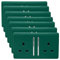 Trendi 2 Gang Artistic Modern Glossy 13 Amp Switched Plug Socket Dark Green (7 Pack)