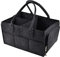 WUUDWALK Baby Windel Caddy Organizer Filztasche - Aufbewahrungstasche, Wickeltasche, Aufbewahrungskorb aus Filz, mit Reißverschlusstasche,Dunkelgrau