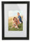 KHG Bilderrahmen lackiert mit stabilem Glas und Passepartout, MDF Ideal für Portraits, Urkunden, Poster, Puzzles & Collagen, 21x30 cm Schwarz