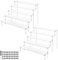 Giyiprpi 2 Sets Acryl Riser Display Regal Ständer, 5-stufig Transparente Acrylständer Stand, Nagellack Organizer Stufen Stützen für Figuren Schmuck Cupcake Lippenstift Nagellack Gewürz (Rechteck 2)