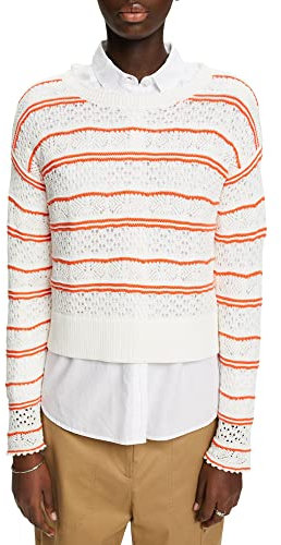 ESPRIT Damen 023ee1i308 Pullover, 112/Off White 3, L
