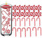 QIUMING Acryl Christbaumschmuck Anhänger DIY Rot Und Weiß Hängen Anhänger Weihnachten Lutscher Ornament Zuckerstangen Weihnachtsbaumschmuck für Weihnachten, Familien-Süßigkeiten-Party