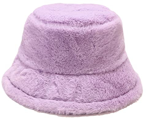 Umeepar Winter Kunstfell Fischerhut Flauschige warme Mütze für Damen Herren, Hellviolett, Einheitsgröße
