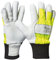 Gebol Worker Pro Thermo Comfort, Arbeitshandschuhe aus Leder, wasserabweisende Handschuhe Herren mit kälteisolierendem Futter für den Winter, Schutzhandschuhe Gr. XL (Gr. 10), Gelb/Weiß