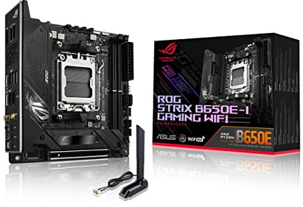 ASUS ROG Strix B650E-I Gaming WiFi 6E Socket AM5 Ryzen 7000 Mini-ITX Gaming Scheda madre (PCIe 5.0, DDR5, 10 + 2power Stage, 2xM.2 Slot, USB 3.2 Gen 2x2 Type-C, WiFi 6E)