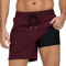 Shorts de Bain Homme Maillot de Bain Séchage Rapide, Doublure en Maille Élastique avec Poches Pantalon Court de Plage Cordon de Serrage Réglable Boxer Surf Sport Piscine Natation S Vin Rouge
