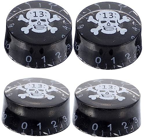 ibasenice 4stücke Gitarren Potentiometer Knopf Volumen Und Basskontrollknopf Einfache Installation Transparentes Design Gitarren Und