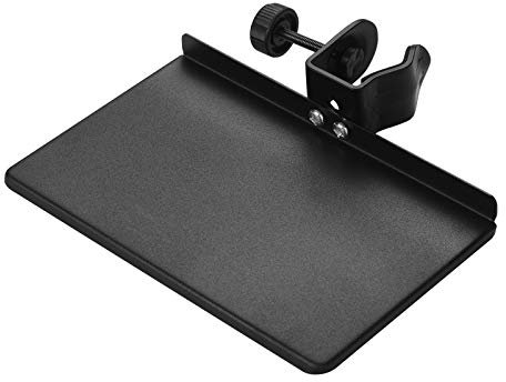 COMETX mic Stand Tray Universal Microphone Stand Clamp-on Tray Metal Material with Mounting Clamp