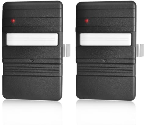 GT90-1 Garage Door Remote Control, Compatible with Genie Overhead Door 9 and 12 Dip Switches 390MHZ openers, Replacement for GT90 MAT90 GT912 AT90 (2 pack)