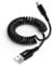 Coiled USB C Cable, Retractable Type C Charger Cable Fast Charging Spring USB to USB C Charger Phone Lead for Car, Samsung Galaxy A15 A55 A16 A36 A56 A35 A53 S25 Ultra S24 S23 S22 S21 S20 iPhone 15 16
