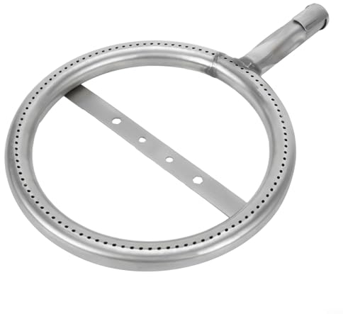Burner griglia in acciaio inossidabile, bruciatore universale per griglia a gas in acciaio, ricambio per barbecue rotondo, diametro 19 cm, Torno rotondo in acciaio inossidabile,per barbecue all'aperto