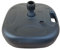 Base Basamento In Dura Plastica Resistente Per Ombrellone Centrale Da Giardino Riempibile Con 20 Kg Di Acqua Sabbia Per Terrazzo Balcone Base Quadrata Angoli Arrotondati e Adattatore Palo Colore Nero