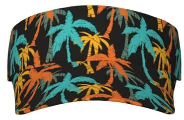 DJNGN Palm Trees Ladies Visor Hat Golf Visor Sport Sun Visor Hats for Women Men