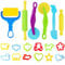 Playdough Set,Playdough,18 Pcs Playdough Accessories,Smart Clay Playdough Sets Rollers Cutters Extruders Kit,Kids DIY Creation Play Dough Set for Toddlers Boys Girls