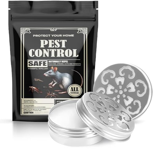 Pest Control Repellent, Peppermint Rodent Repellent, Pest Deterent Indoor/Outdoor, Effectively Repels Mice, Cockroaches, Spiders, Ants Away, Great Alternative to Ultrasonic, Simple for Use 2 Packs