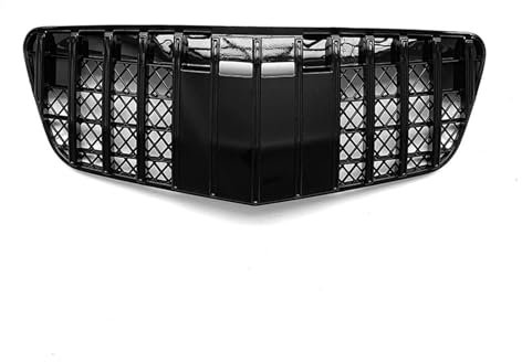 Doppelsteg Nieren Vorne Grill Für Benz E-Klasse W211 E200 E240 E320 E500 2007 2008 2009 Fronteinlassgitter Stoßstangengrill Tuningzubehör Grill Front(Schwarz)