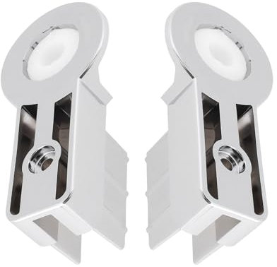 Briny River 1 Juego de Soportes de Bisagras para Mampara de Baño Bisagras para Mampara de Ducha ABS Cromado Soportes de Ducha para Baño Juego de Mampara de Ducha