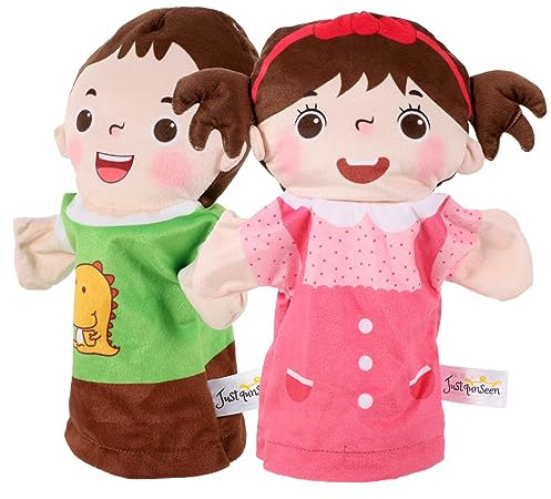 JUMPLAWN 2St Charakter-Handpuppe Marionette Papa-Puppe Kleinkindspielzeug Spielzeugtiere interaktive Puppen entwicklung Handpuppen für kreative Handpuppe PP Baumwolle