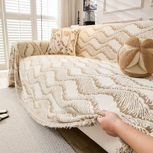 Sofabezug 1/2/3/4 Sitzer L Form Rutschfeste, Superweicher, Chenille Sofa Couch Überwurfdecke, Sofabezüge Couch Überzug, Sofaschoner Für 1 2 3 4 Sitzer Sofa Eckcouch U Form L Form(B,180 x 300cm)