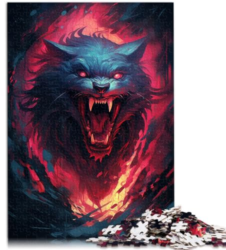 1000-teiliges Puzzle für Erwachsene, böser Wolf, Quizspiel, jedes Teil ist einzigartig – anspruchsvolles Familienspiel, 26x38cm, für 14-Jährige